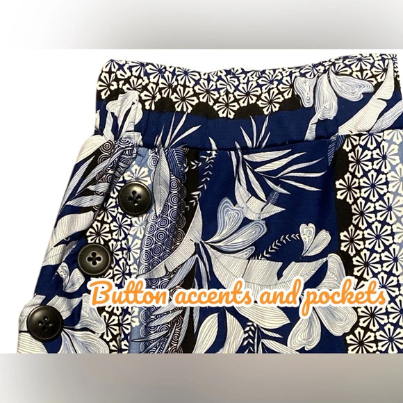 Robert Louis blue and white floral print maxi skirt - Picture 4 of 6